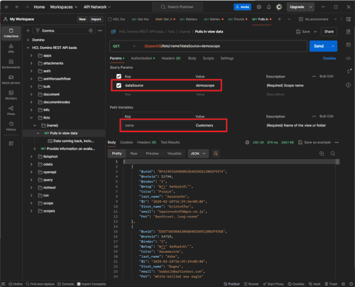 Retrieve documents using views