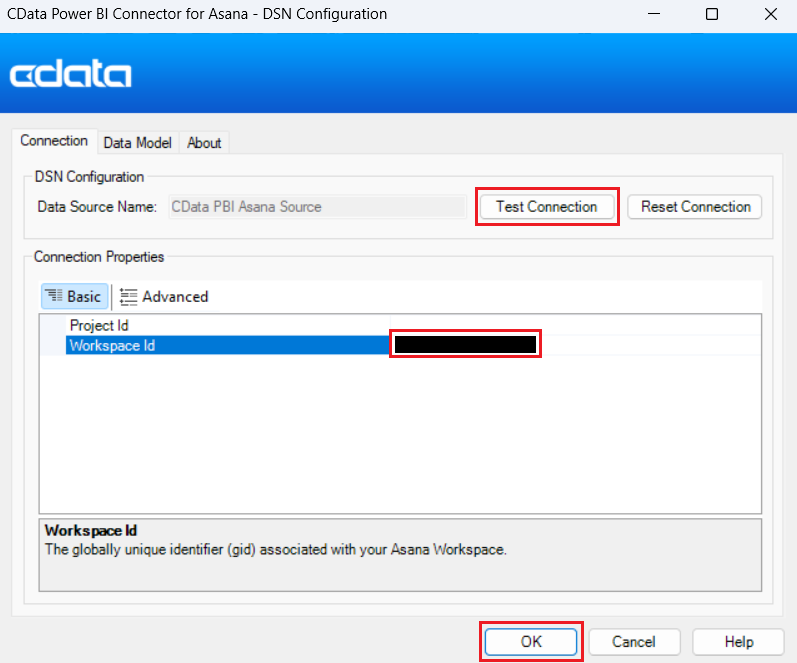 Configure the Source (Asana) DSN.